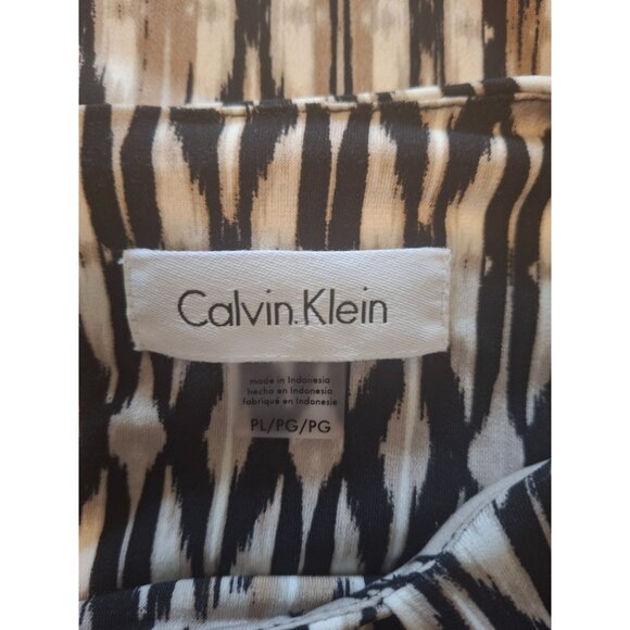 Calvin Klein Womens Blouse PL Sleeveless Abstract Lightweight Preppy Corpcore - Picture 4 of 6